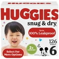 thumbnail image 1 of Huggies Snug & Dry Leakproof Baby Diapers, Size 6 (35+ lbs), 126 Count (Select for More), 1 of 15
