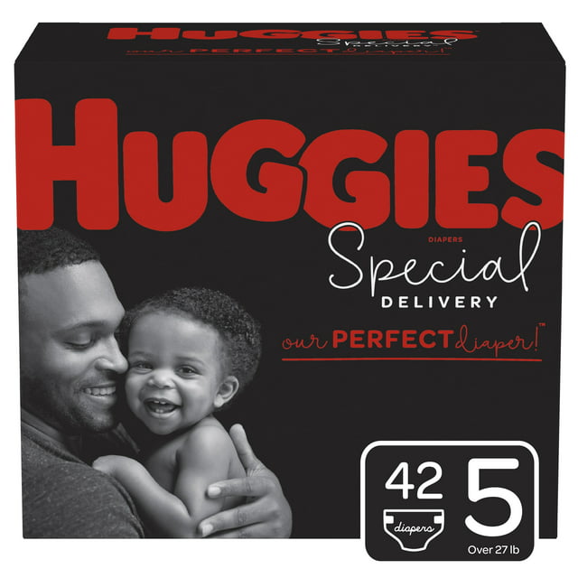 Huggies Special Delivery Hypoallergenic Baby Diapers, Size 5, 42 Ct, Giga Jr. Pack