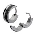 thumbnail image 1 of Huggies Stainless Steel Earrings, IP Black, 1 of 1