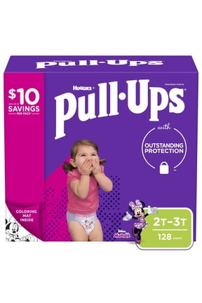 Huggies Toddler Girls Minnie Mouse Pull-Ups Training Pants, 2T/3T, 128 Count