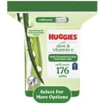 thumbnail image 1 of Huggies Wipes with Aloe & Vitamin E, Unscented, 1 Refill Pack, 176 Total Count, 1 of 9