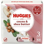 Huggies Wipes with Cocoa & Shea Butter, Scented, 3 Pack, 168 Total Ct