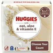 Huggies Wipes with Oat, Aloe & Vitamin E, Unscented, 3 Pack, 168 Total Ct (Select for More Options)