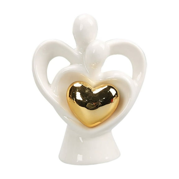 Hugging Ceramic Couple Statue Lover Figurine For Home Tv Stand Decor Couples Bedroom Elegant Statues Home Decoration For Living Room Bedroom Shelves Table Decor