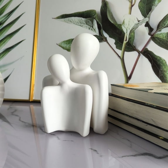 Hugging Couple Statues Ceramic Lover Figurine Embrace Characters