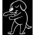 thumbnail image 1 of Hugging Dog - Car Window - Premium Vinyl Decal/Sticker, 1 of 3