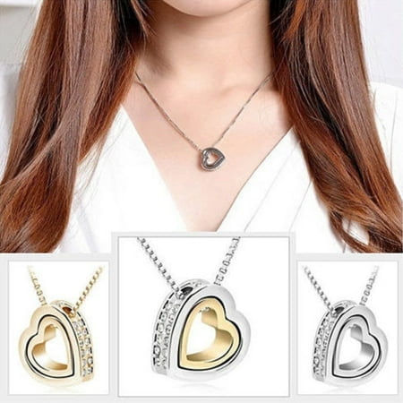 Hugging Hearts Pendant and Chain