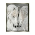 thumbnail image 1 of Hugging Horse Duo Wildlife Animals & Insects Photograph Luster Gray Framed Art Print Wall Art, 1 of 6