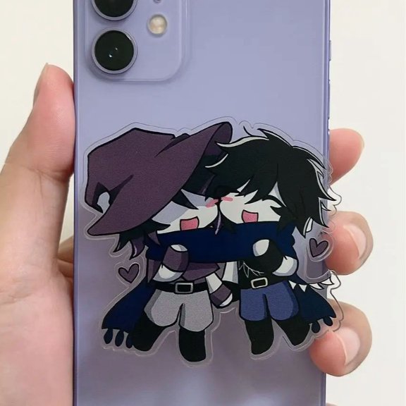 Hugging Magnetic Phone Grip Magnetic Phone Holder with Anime Character Design for