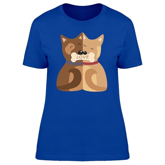 Hugging Puppy Love T-Shirt Women -Image by Shutterstock, Female Small
