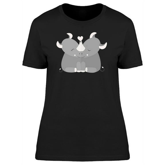 Hugging Rhinos T-Shirt Women -Image by Shutterstock, Female x-Large