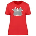 thumbnail image 1 of Hugging Rhinos T-Shirt Women -Image by Shutterstock, Female x-Large, 1 of 2