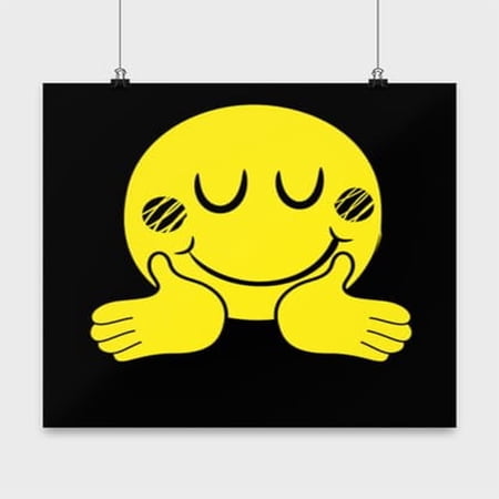 Hugging Smiley Emotion Poster - Wall Art for Home Decor Gift
