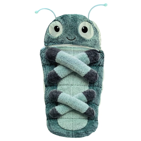 Hugging Soft Plush Sleeping Bag Lounger - Wearable Sleep Sack with Pull Cord & Padded Design, Soft Quilted Indoor Nap Pod for Cozy Rest & Relaxation, 190cm