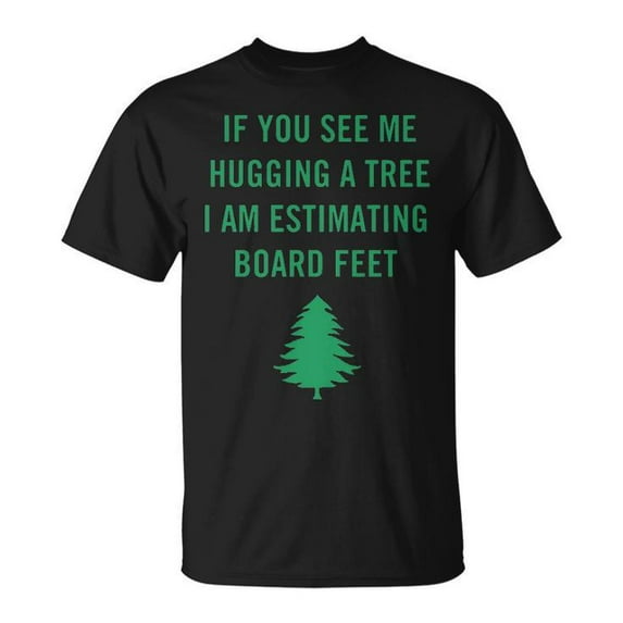 Hugging a Tree Graphic Tee – Unisex Adult Cotton T-Shirt with Nature Lover Design – Casual Comfortable Top for Outdoor Fans or Gift Idea, Size 4XL, Color Black