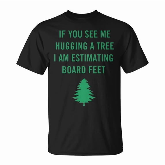 Hugging a Tree Graphic Tee – Unisex Adult Cotton T-Shirt with Nature Lover Design – Casual Comfortable Top for Outdoor Fans or Gift Idea, Size M, Color Black