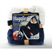 Huggle Hoodie, Ultra Plush Hooded Blanket Robe, Premium Fleece, Blue, As Seen on TV