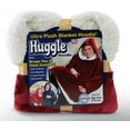 thumbnail image 1 of Huggle Hoodie, Ultra Plush Hooded Blanket Robe, Premium Fleece, PLAID , As Seen on TV, 1 of 5