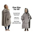 thumbnail image 1 of Huggle Hoodie, Ultra Plush Hooded Blanket Robe, Premium Fleece, PLAID , As Seen on TV, 1 of 1