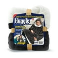 thumbnail image 1 of Huggle by Huggle Ultra Plush Fleece Sherpa Gray Wearable Blanket Hoodie (One Size), 1 of 4