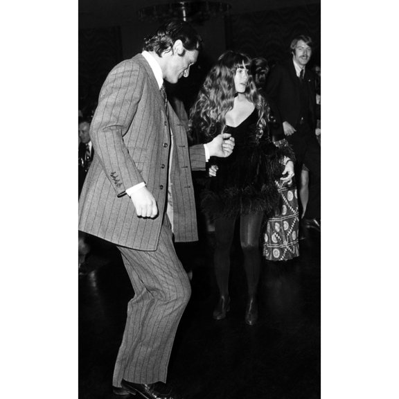 Hugh Hefner And Barbi Benton Dance At A Party At The Playboy Club-Hotel In Mcafee History (18 x 24)