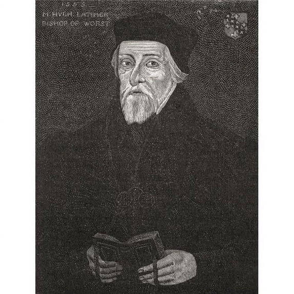 Hugh Latimer, C.1487 to 1555 Anglican Bishop & Martyr From The Book Short History of The English People by J.R. Green Published London 1893 Poster Print, 24 x 32 - Large