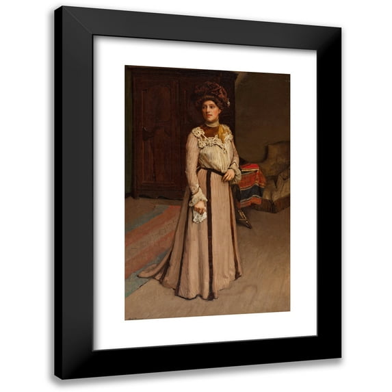 Hugh Ramsay 11x14 Black Modern Framed Museum Art Print Titled - A Lady of Cleveland, U.S.A. (1902)