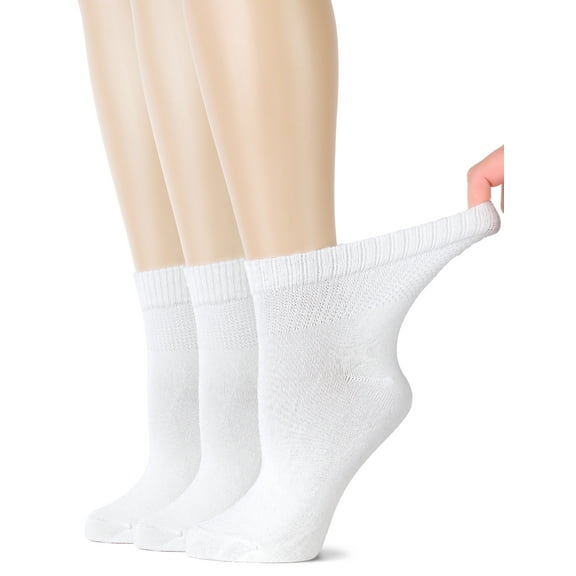 Hugh Ugoli Diabetic Ankle Socks, Foot Neuropathy, Heel Fitting, Loose Fit, Seamless Toe, Wide Stretchy