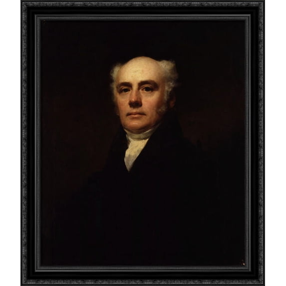 Hugh William Williams 28x34 Large Black Ornate Wood Framed Canvas Art by Henry Raeburn