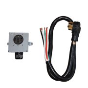 Power Watchdog 50 Amp Autoformer Internal Wiring Kit 50AKIT   RV Voltage Booster Hardwire Kit with 5 ft Power Cable, Male Plug & Mountable Female Receptacle for Power Bay Installation