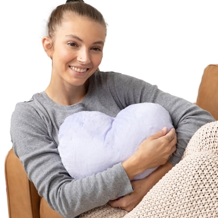 Hugimals Heart to Hug Pillow in Lavender | 5 lb Cozy Weighted Pillow for Self Care Ultra Soft Sensory Anxiety and Stress Relief Pillow for Comfort, Relaxation, Sleep - for Adults and Teens
