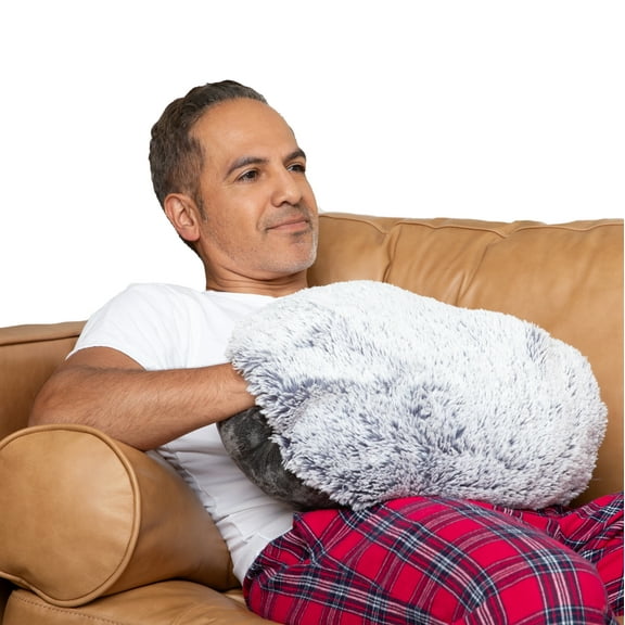 Hugimals The Hug Pillow | 10 lb Weighted Pillow - Round Sensory Pillow with Cozy Hand Pocket for Anxiety & Stress Relief, Self-Care, Comfort, Relaxation, Sleep - for Adults, Dads, Teens, Boys