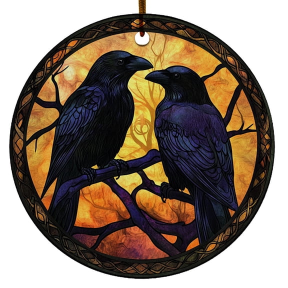 Hugin and Munin Ornament, Scandinavian Christmas Ornaments 2025, Viking Christmas Ornaments, Celtic Norse Mythology Decor, Christmas Decorations Gifts