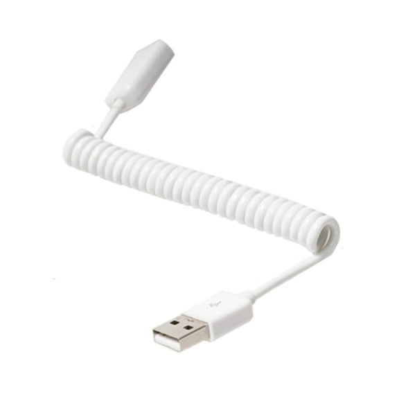 Hugjasmine 1M/3.2ft Flexible and Durable USB2.0 Male to Female Spiral Coiled Extension Cord for USB Devices, Plug and Play