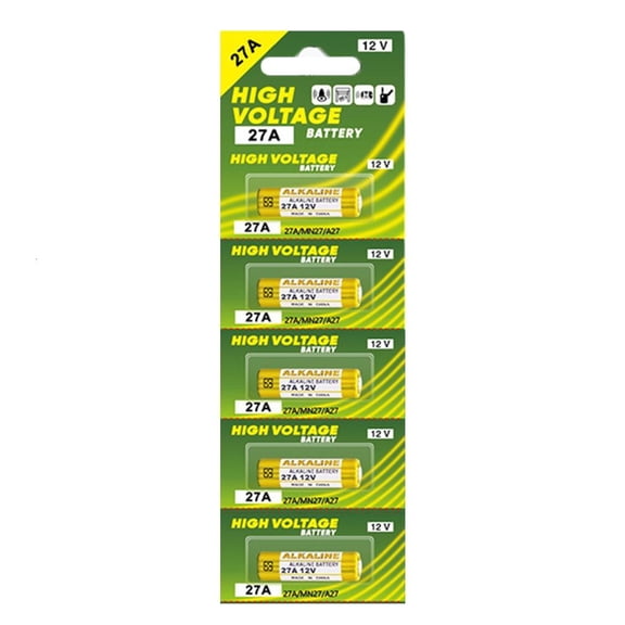 Hugjasmine 5pcs/Pack 27A 12V A27 Leak Proof Alkaline Batteries For Everyday Device Needs