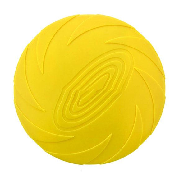 Hugjasmine Durable Chew Resistant Dog Disc For Outdoor Training Interactive Play Soft Rubber NonSlip Surfaces