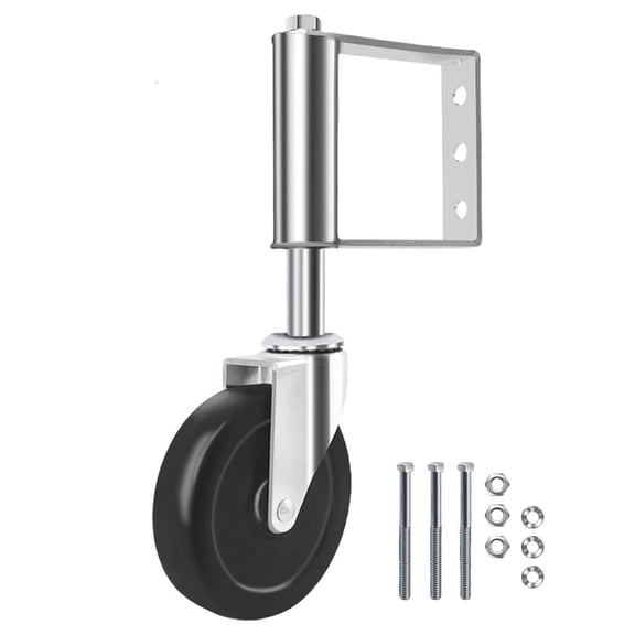 Hugjasmine Garden Gate Wheel Spring Loaded Gate Caster with 360 Swivels Heavy Duty Gate Wheel for Outdoor Wooden Gate Fence