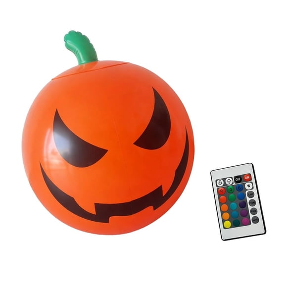 Hugjasmine LED Face Balloon with Remote, Glowing Inflatable PVC Balloon for Home Room Styling, Entry Table, Hall, and Shopfront