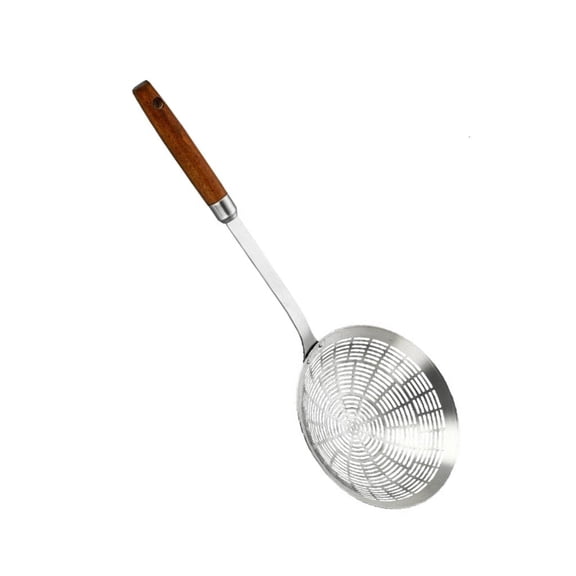 Hugjasmine Metal Slotted Spoon Steel Skimmer Spoon Wire Strainer for Draining and Frying