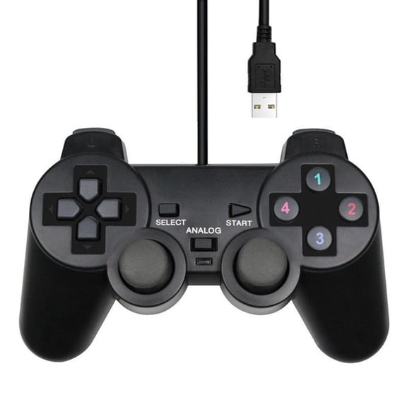 Hugjasmine Plug and Play Arcades Joysticks USB Gamepad Controller for PC Emulators Gaming