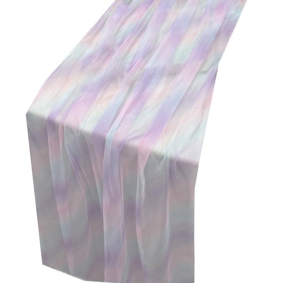 Hugjasmine Rainbow Table Runner Polyester Party Decoration for Home Event