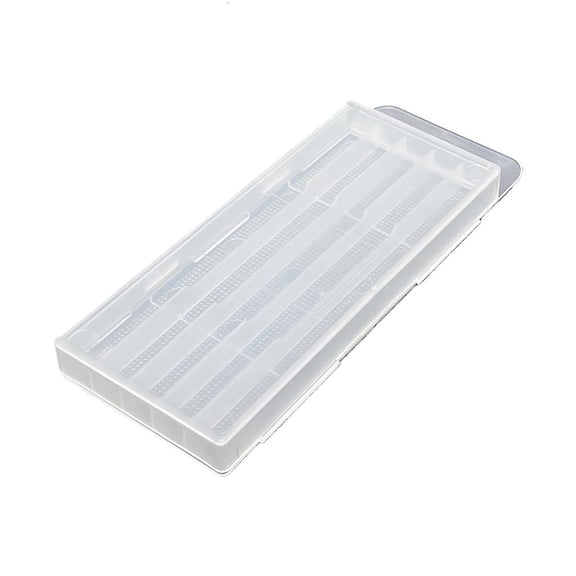 Hugjasmine Robust Plastic Drill Bit Organizer Box Featuring Secure Latches for Workshop