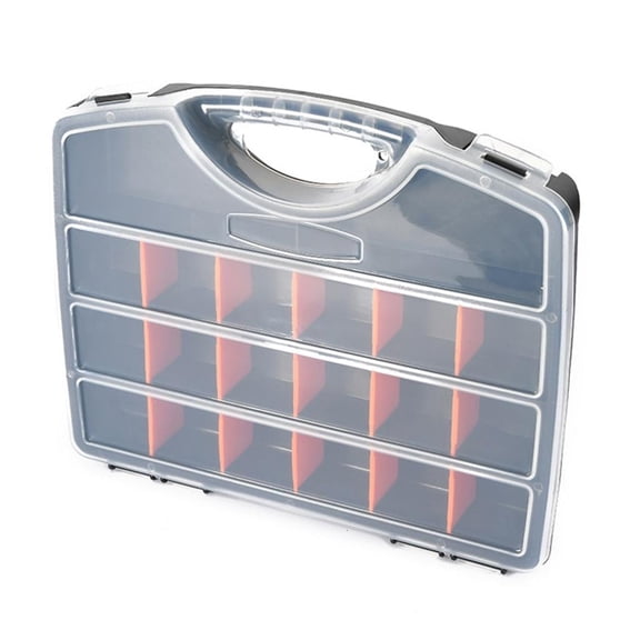 Hugjasmine Screw Storage Bins Multi Compartment Organizer Box For Screws Small Part Plastic