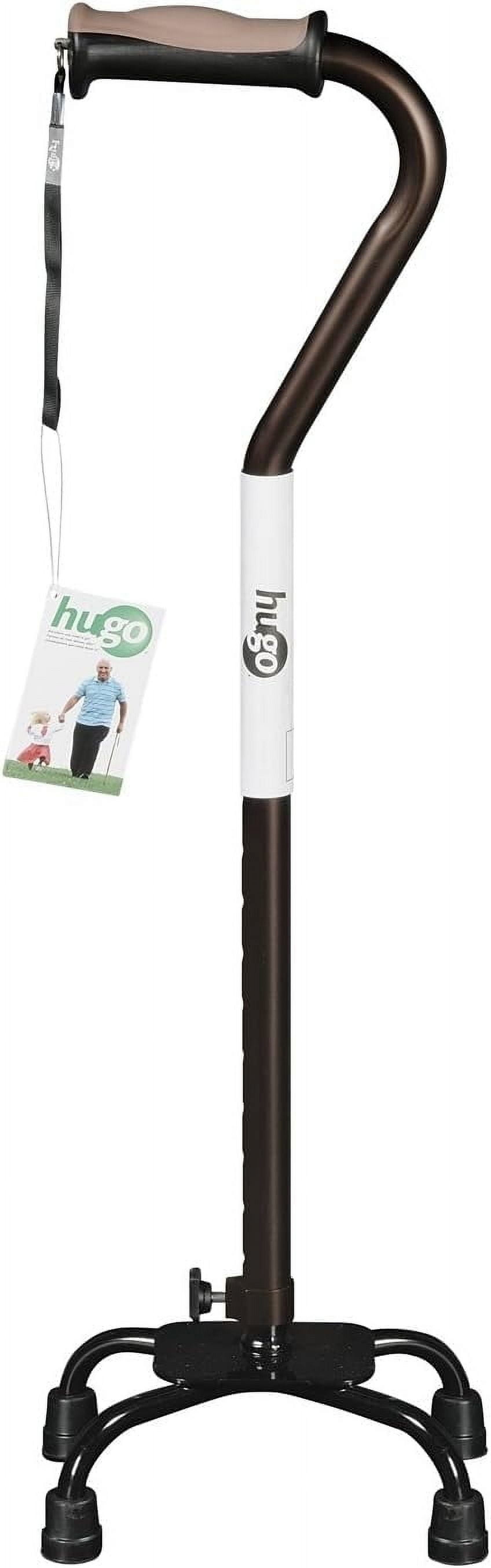 Hugo Cane HUGO, Adjustable Quad Cane, Model 731-852, Small Base, Cocoa - Walmart.com