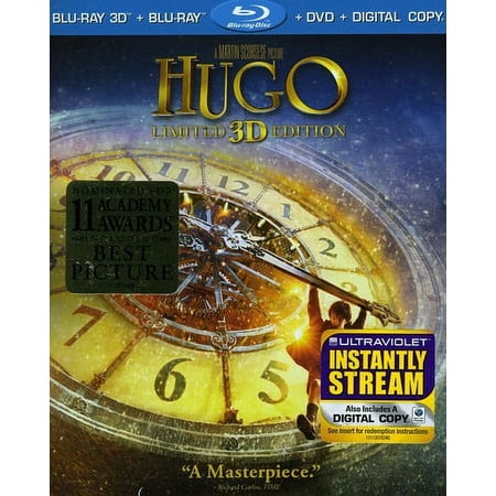 Hugo [Limited 3D Edition] [3 Discs] [Includes Digital Copy] [UltraViolet] [3D] [Blu-ray/DVD] [Blu-ray/Blu-ray 3D/DVD] [2011]