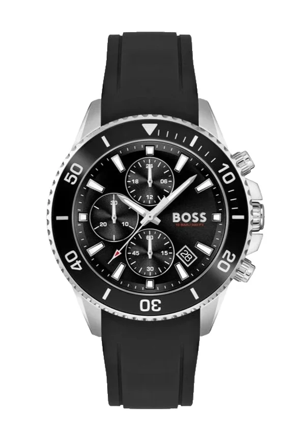 Admiral Chronograph 1513912 Black Dial Silicone Band 45mm Mens Watch