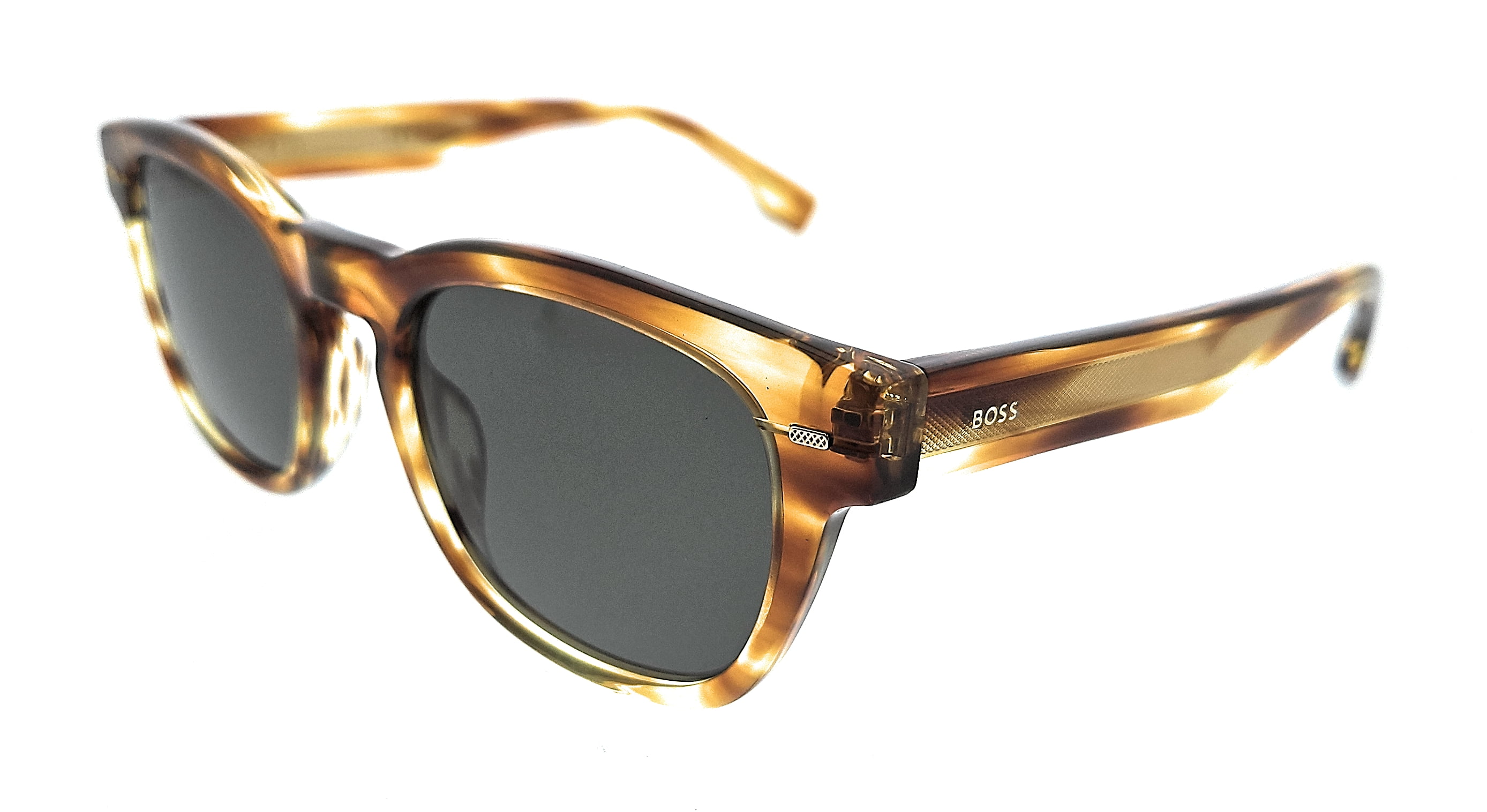 Hugo Boss BOSS 1380/S WGW WGW Striped Brown Square Sunglasses for Mens
