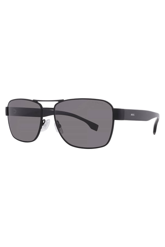 Polarized Grey Navigator Men's Sunglasses BOSS 1441/O/S 0807/M9 60