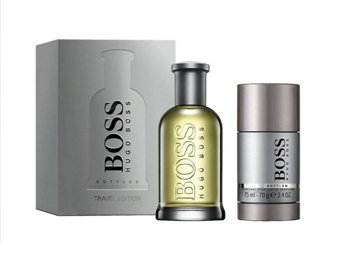 Hugo Boss Bottled 3.3 oz EDT Spray Mens Cologne+ 2.4 deo Travel Edition Set NIB