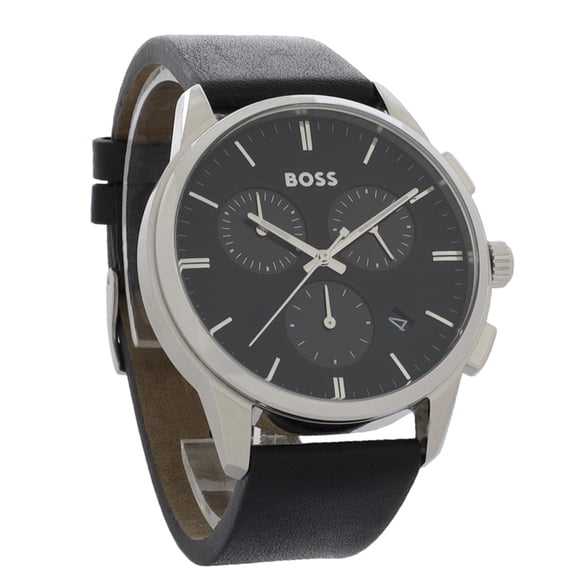 Hugo Boss Dapper Men's Chronograph Stainless Black Dial Quartz Watch 1513925
